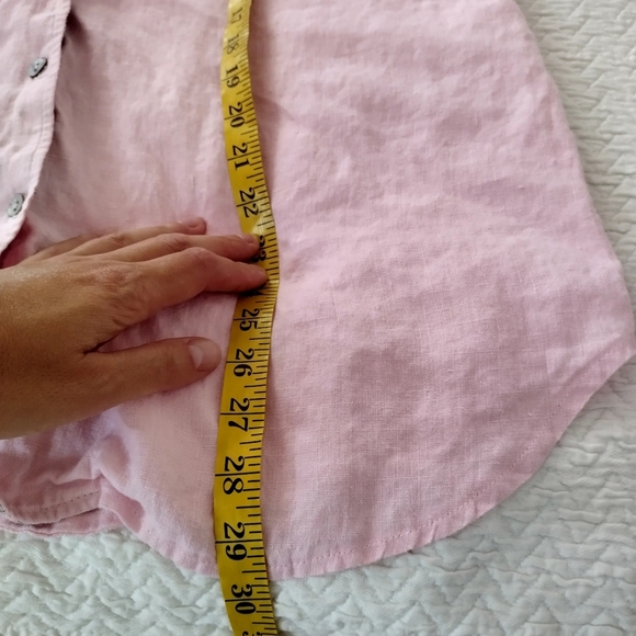 Tasha Polizzi for saddleblanket pink linen button down shirt Sz Xl - Picture 8 of 8